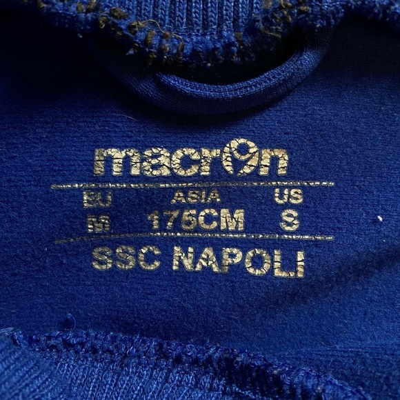 MENS SSC NAPOLI  AZZURRI TRAINING TOP JUMPER SOCCER FOOTBALL SHIRT JERSEY SIZE M - Picture 7 of 8